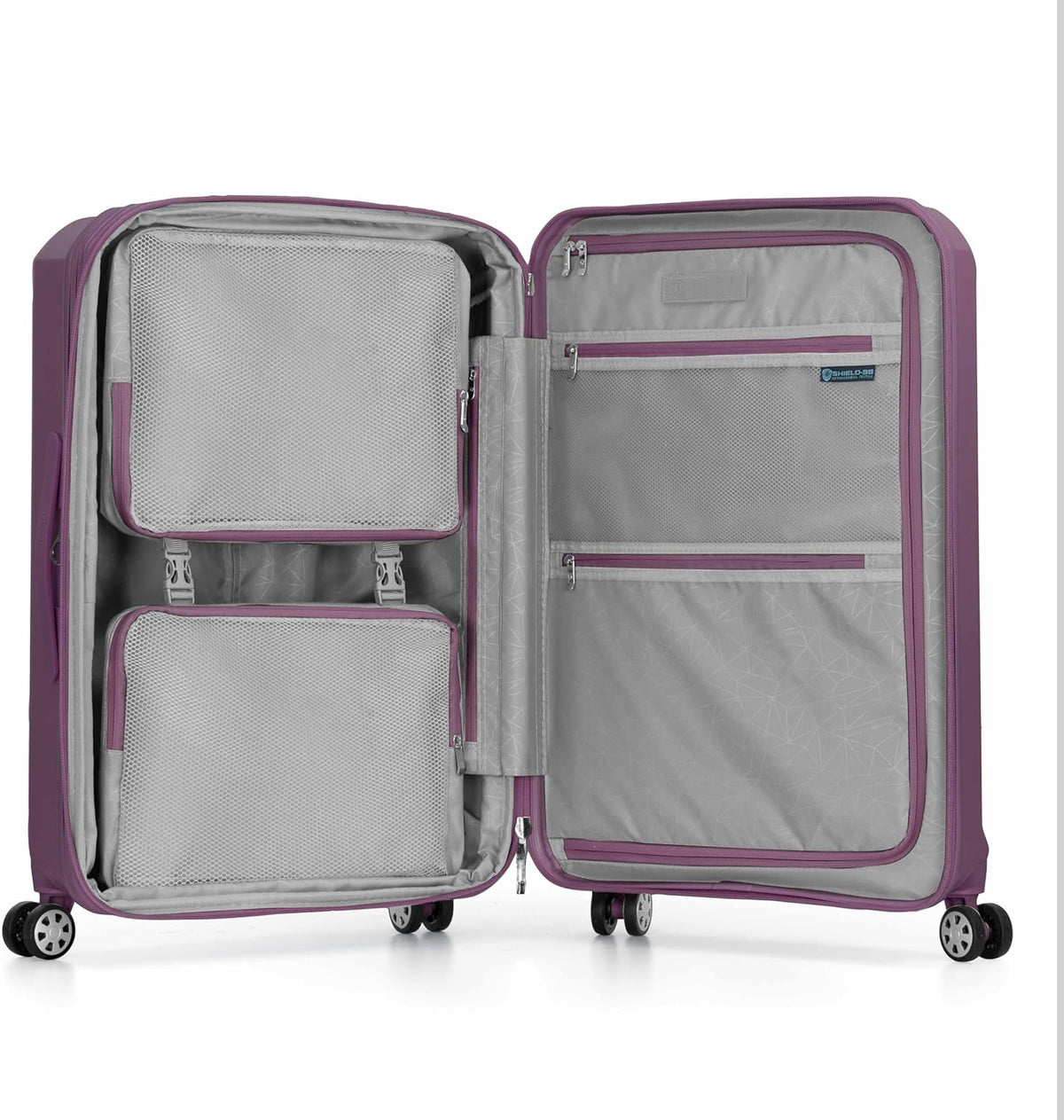 Pagosa Hardshell Expandable Luggage with Spinner Wheels, Black, 22-Inch Carry-on