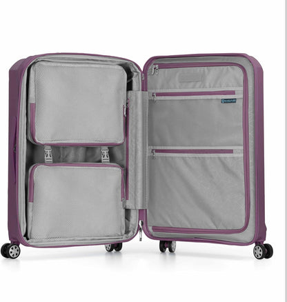Pagosa Hardshell Expandable Luggage with Spinner Wheels, Black, 22-Inch Carry-on