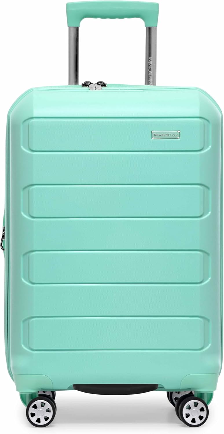 Pagosa Hardshell Expandable Luggage with Spinner Wheels, Black, 22-Inch Carry-on