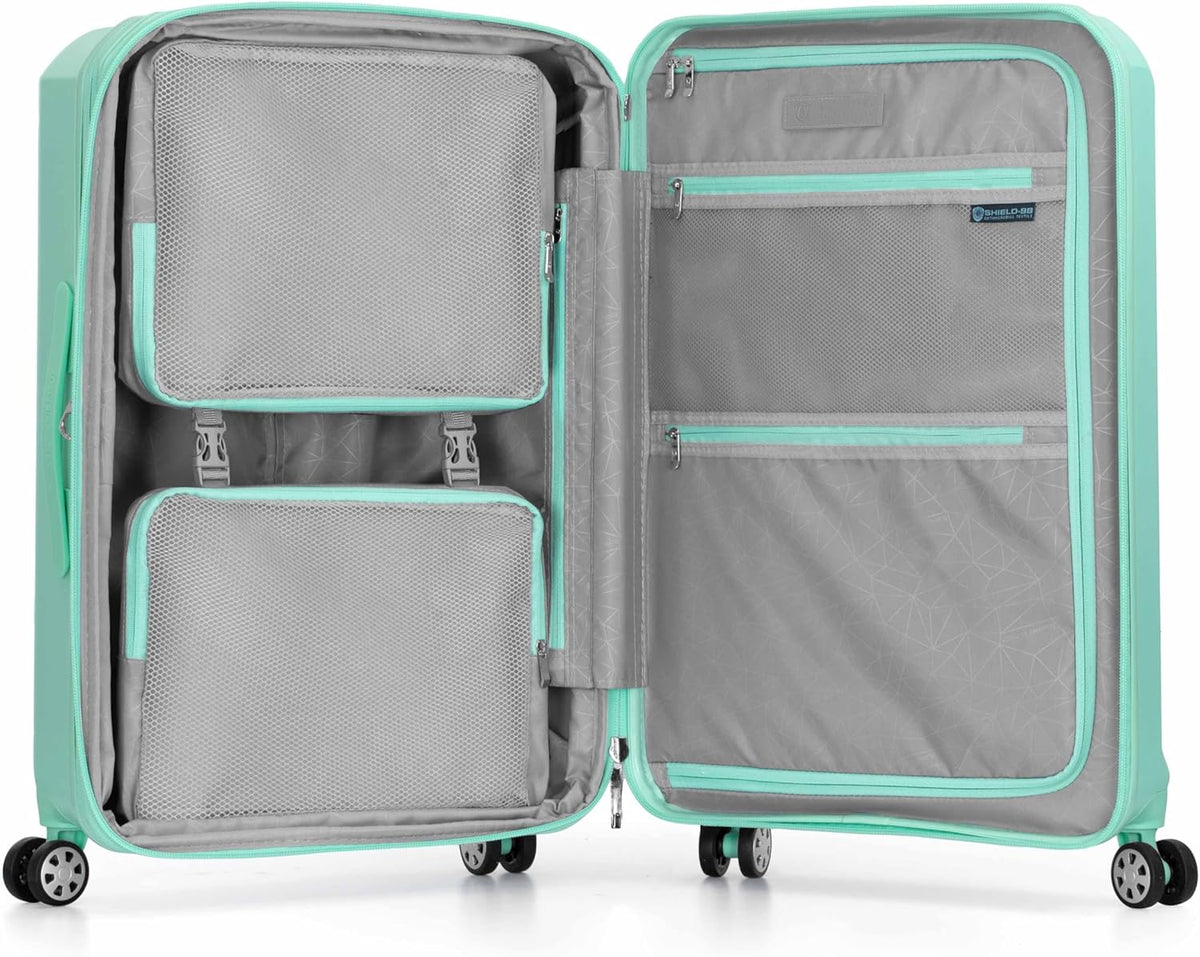 Pagosa Hardshell Expandable Luggage with Spinner Wheels, Black, 22-Inch Carry-on