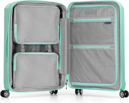 Pagosa Hardshell Expandable Luggage with Spinner Wheels, Black, 22-Inch Carry-on