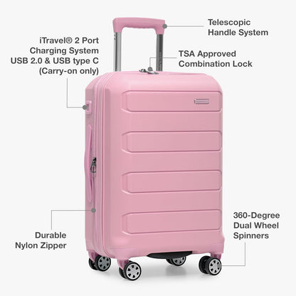 Pagosa Hardshell Expandable Luggage with Spinner Wheels, Black, 22-Inch Carry-on