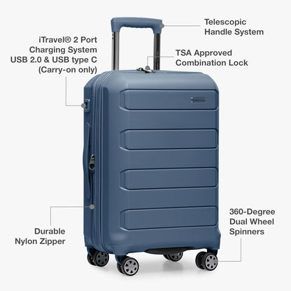 Pagosa Hardshell Expandable Luggage with Spinner Wheels, Black, 22-Inch Carry-on