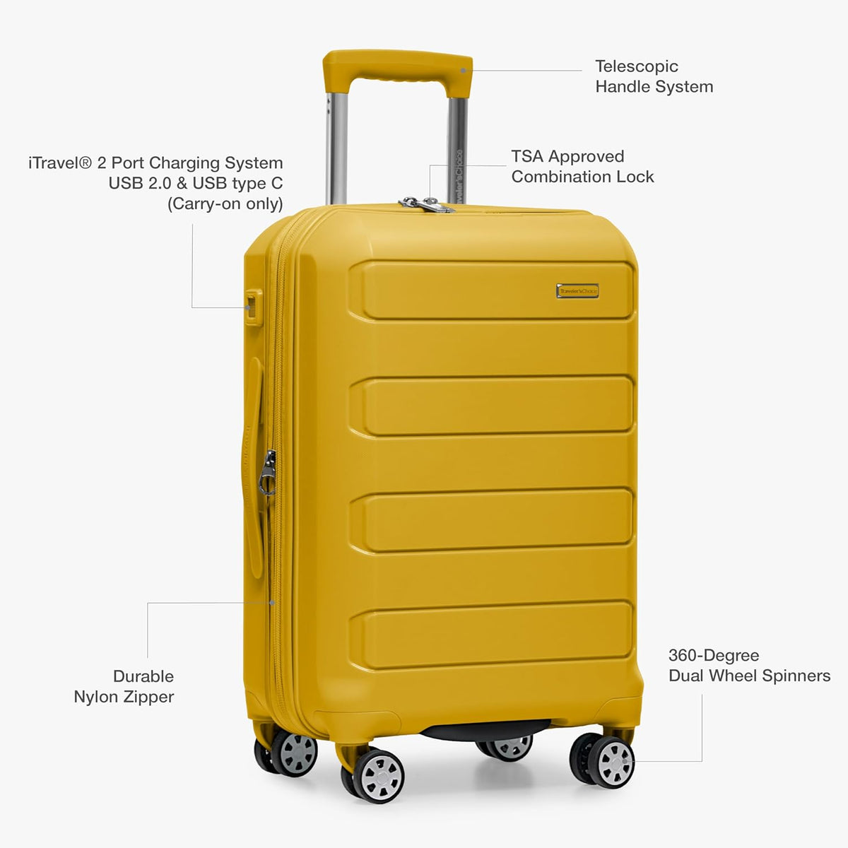 Pagosa Hardshell Expandable Luggage with Spinner Wheels, Black, 22-Inch Carry-on