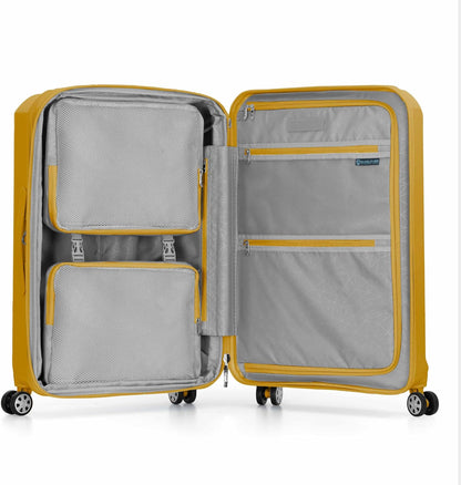 Pagosa Hardshell Expandable Luggage with Spinner Wheels, Black, 22-Inch Carry-on