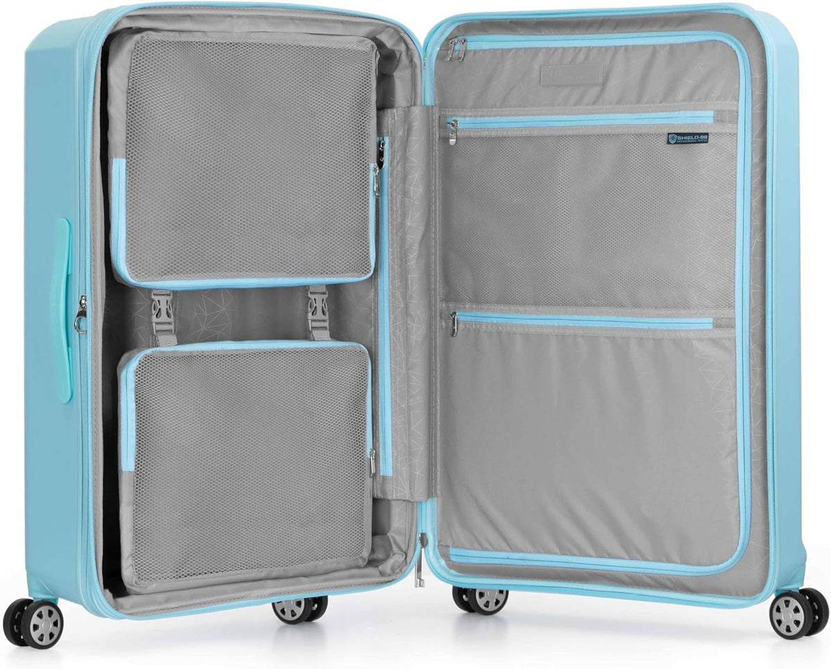 Pagosa Hardshell Expandable Luggage with Spinner Wheels, Black, 22-Inch Carry-on