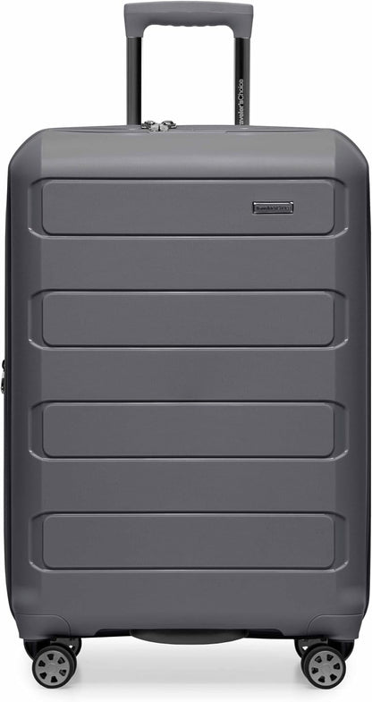 Pagosa Hardshell Expandable Luggage with Spinner Wheels, Black, 22-Inch Carry-on