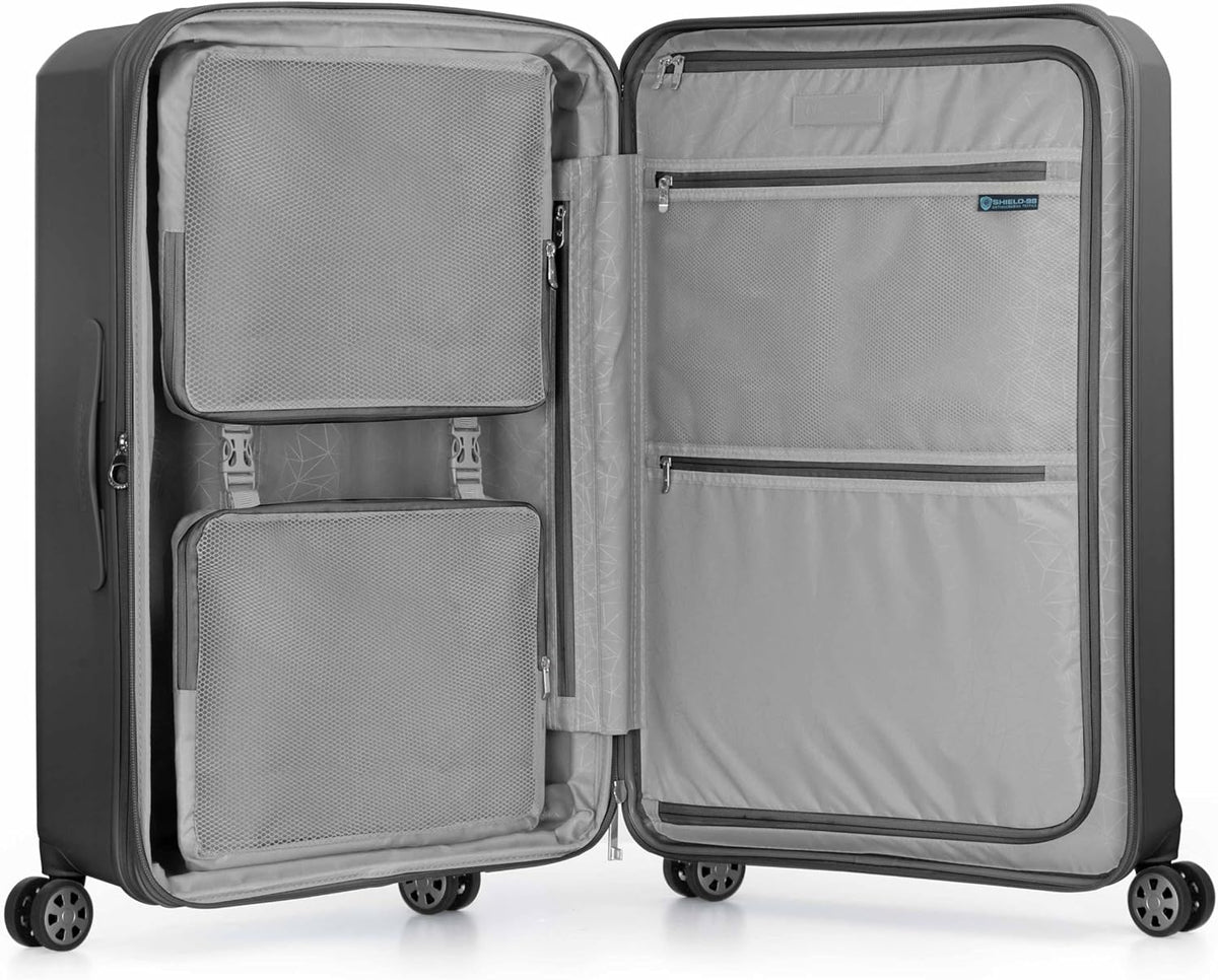 Pagosa Hardshell Expandable Luggage with Spinner Wheels, Black, 22-Inch Carry-on