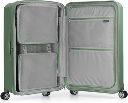 Pagosa Hardshell Expandable Luggage with Spinner Wheels, Black, 22-Inch Carry-on