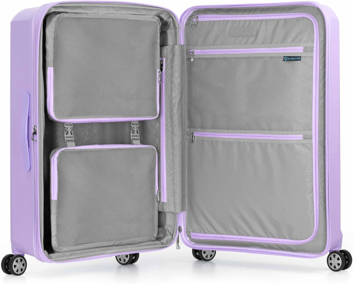 Pagosa Hardshell Expandable Luggage with Spinner Wheels, Black, 22-Inch Carry-on
