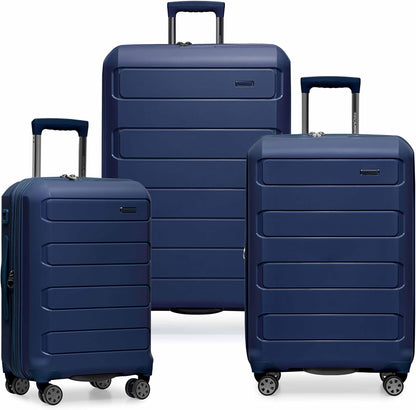Pagosa Hardshell Expandable Luggage with Spinner Wheels, Black, 22-Inch Carry-on