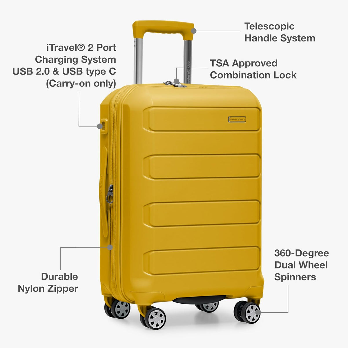 Pagosa Hardshell Expandable Luggage with Spinner Wheels, Black, 22-Inch Carry-on