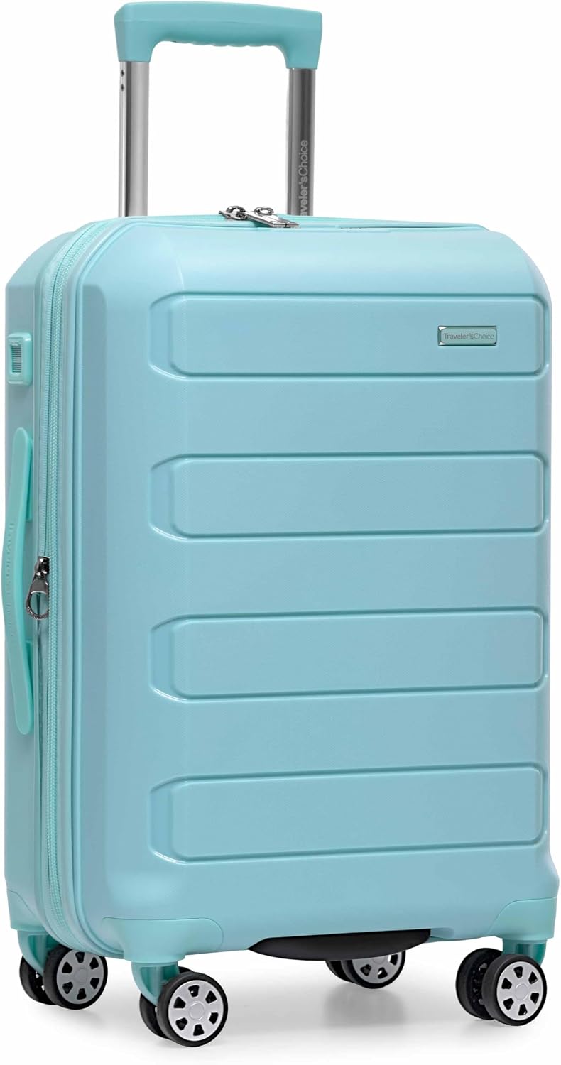 Pagosa Hardshell Expandable Luggage with Spinner Wheels, Black, 22-Inch Carry-on