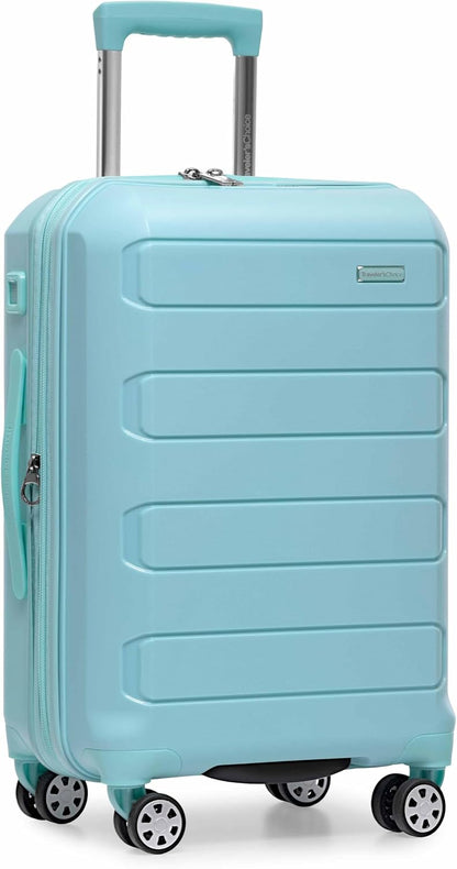 Pagosa Hardshell Expandable Luggage with Spinner Wheels, Black, 22-Inch Carry-on