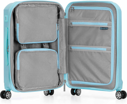 Pagosa Hardshell Expandable Luggage with Spinner Wheels, Black, 22-Inch Carry-on