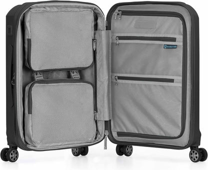 Pagosa Hardshell Expandable Luggage with Spinner Wheels, Black, 22-Inch Carry-on