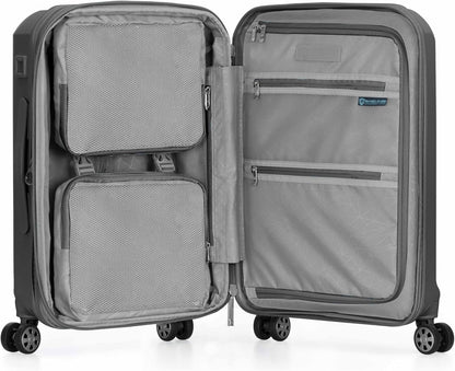 Pagosa Hardshell Expandable Luggage with Spinner Wheels, Black, 22-Inch Carry-on