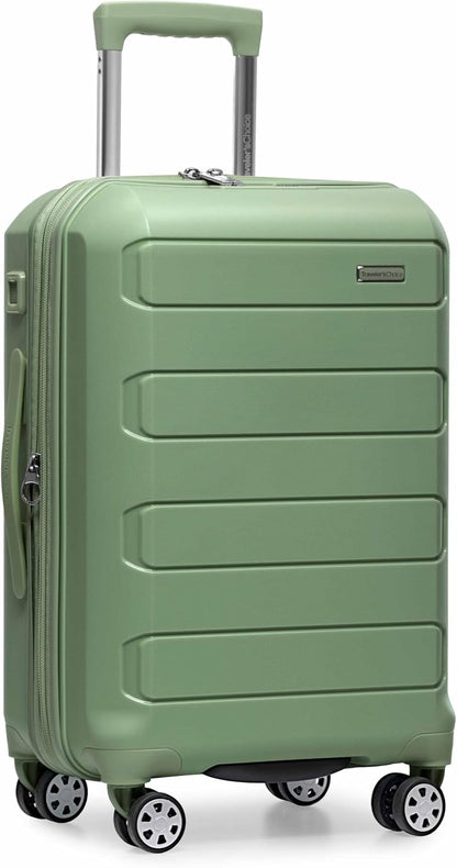 Pagosa Hardshell Expandable Luggage with Spinner Wheels, Black, 22-Inch Carry-on