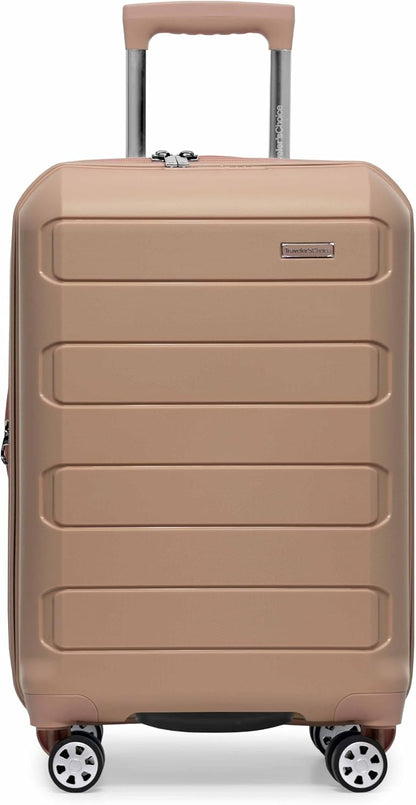 Pagosa Hardshell Expandable Luggage with Spinner Wheels, Black, 22-Inch Carry-on