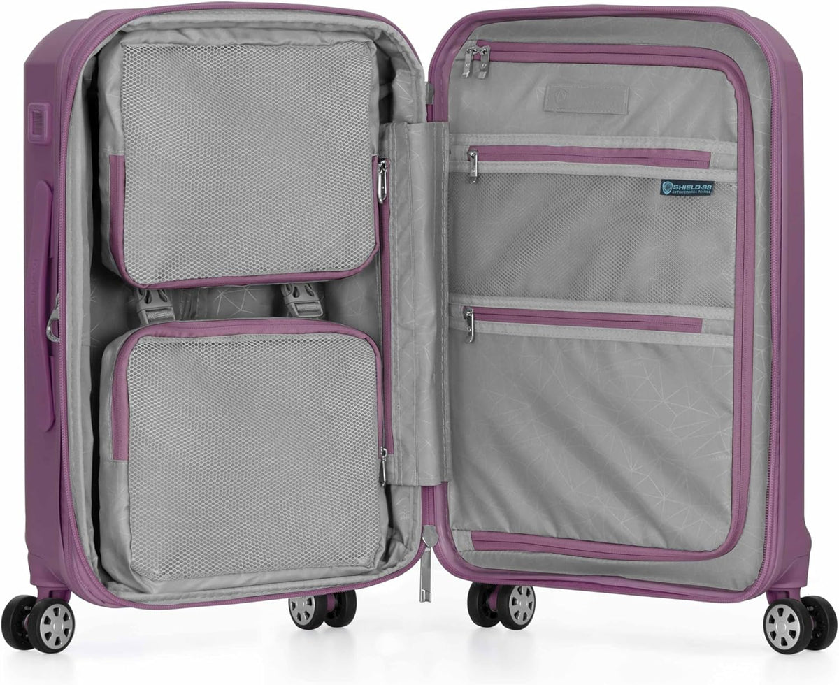 Pagosa Hardshell Expandable Luggage with Spinner Wheels, Black, 22-Inch Carry-on