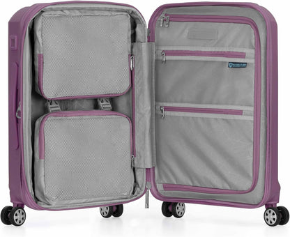 Pagosa Hardshell Expandable Luggage with Spinner Wheels, Black, 22-Inch Carry-on