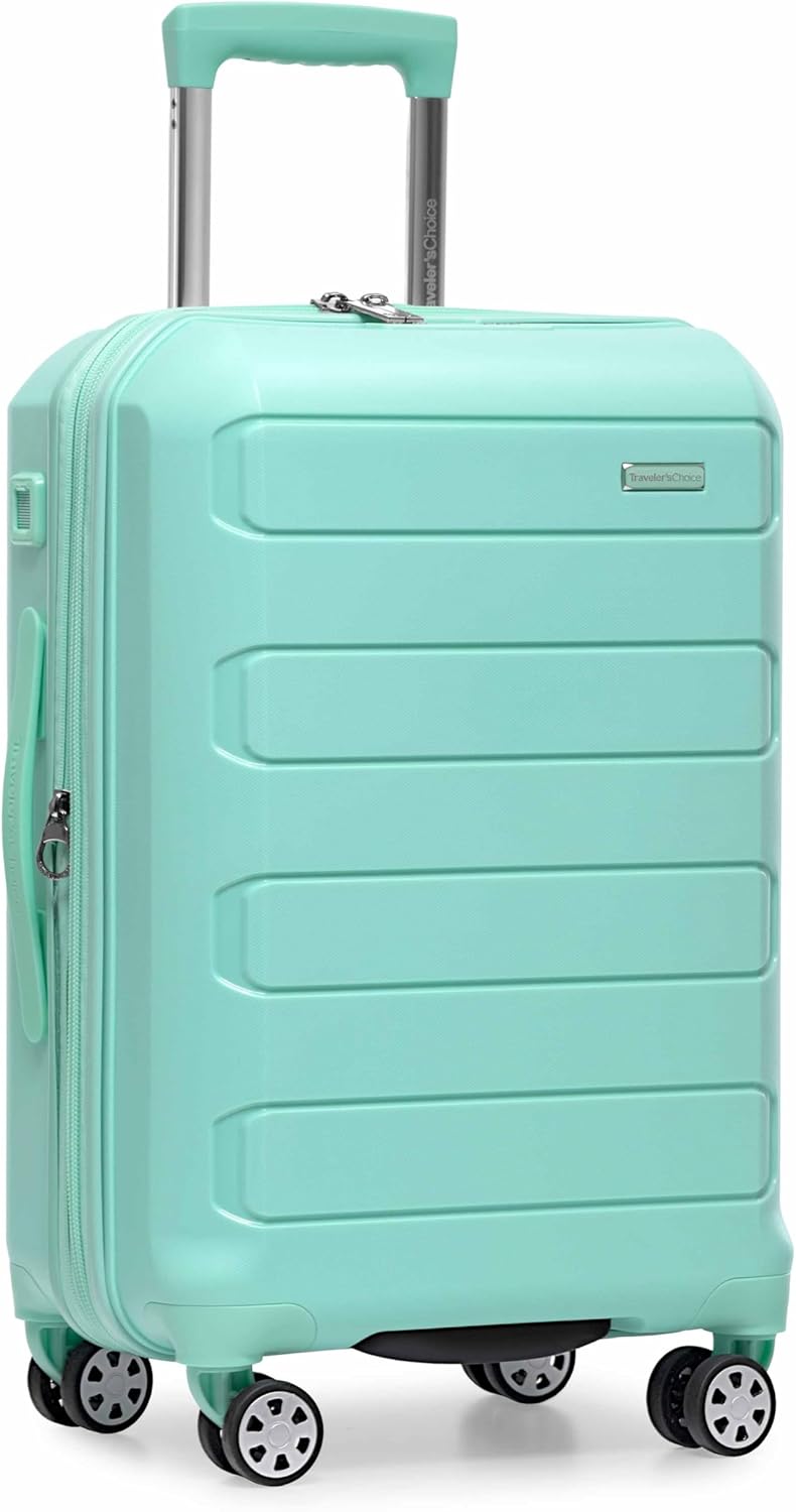 Pagosa Hardshell Expandable Luggage with Spinner Wheels, Black, 22-Inch Carry-on