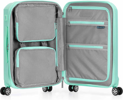 Pagosa Hardshell Expandable Luggage with Spinner Wheels, Black, 22-Inch Carry-on