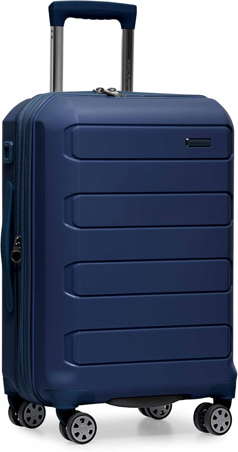 Pagosa Hardshell Expandable Luggage with Spinner Wheels, Black, 22-Inch Carry-on