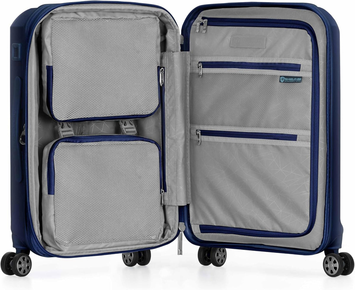 Pagosa Hardshell Expandable Luggage with Spinner Wheels, Black, 22-Inch Carry-on