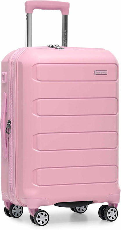 Pagosa Hardshell Expandable Luggage with Spinner Wheels, Black, 22-Inch Carry-on
