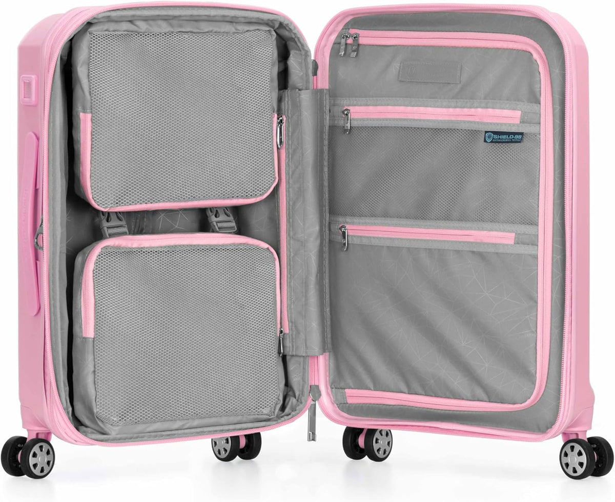 Pagosa Hardshell Expandable Luggage with Spinner Wheels, Black, 22-Inch Carry-on
