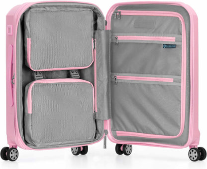 Pagosa Hardshell Expandable Luggage with Spinner Wheels, Black, 22-Inch Carry-on