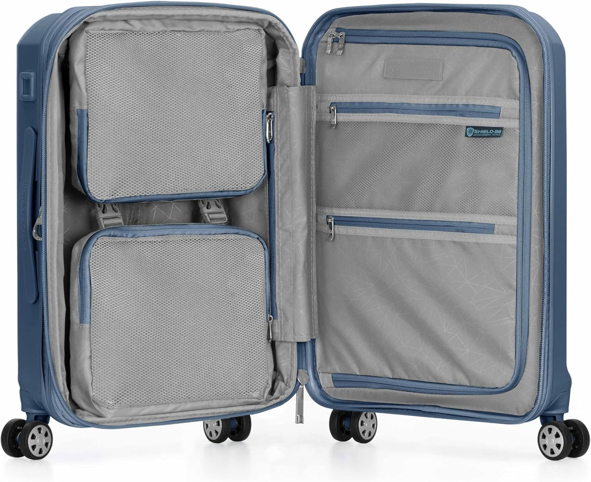 Pagosa Hardshell Expandable Luggage with Spinner Wheels, Black, 22-Inch Carry-on