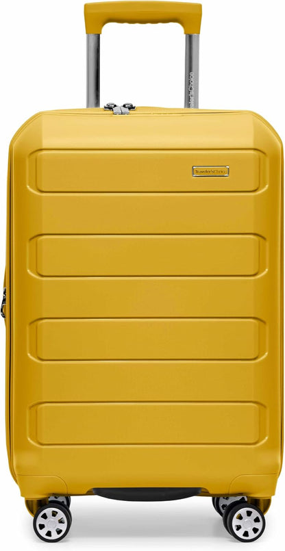 Pagosa Hardshell Expandable Luggage with Spinner Wheels, Black, 22-Inch Carry-on