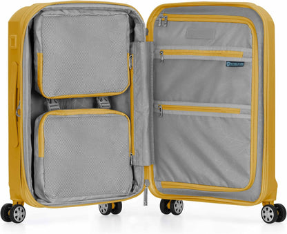 Pagosa Hardshell Expandable Luggage with Spinner Wheels, Black, 22-Inch Carry-on