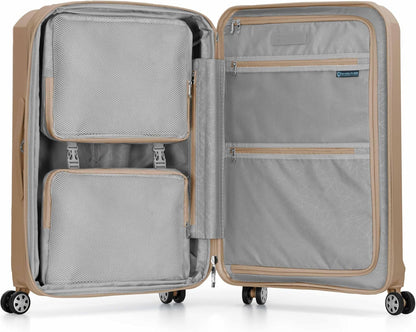 Pagosa Hardshell Expandable Luggage with Spinner Wheels, Black, 22-Inch Carry-on