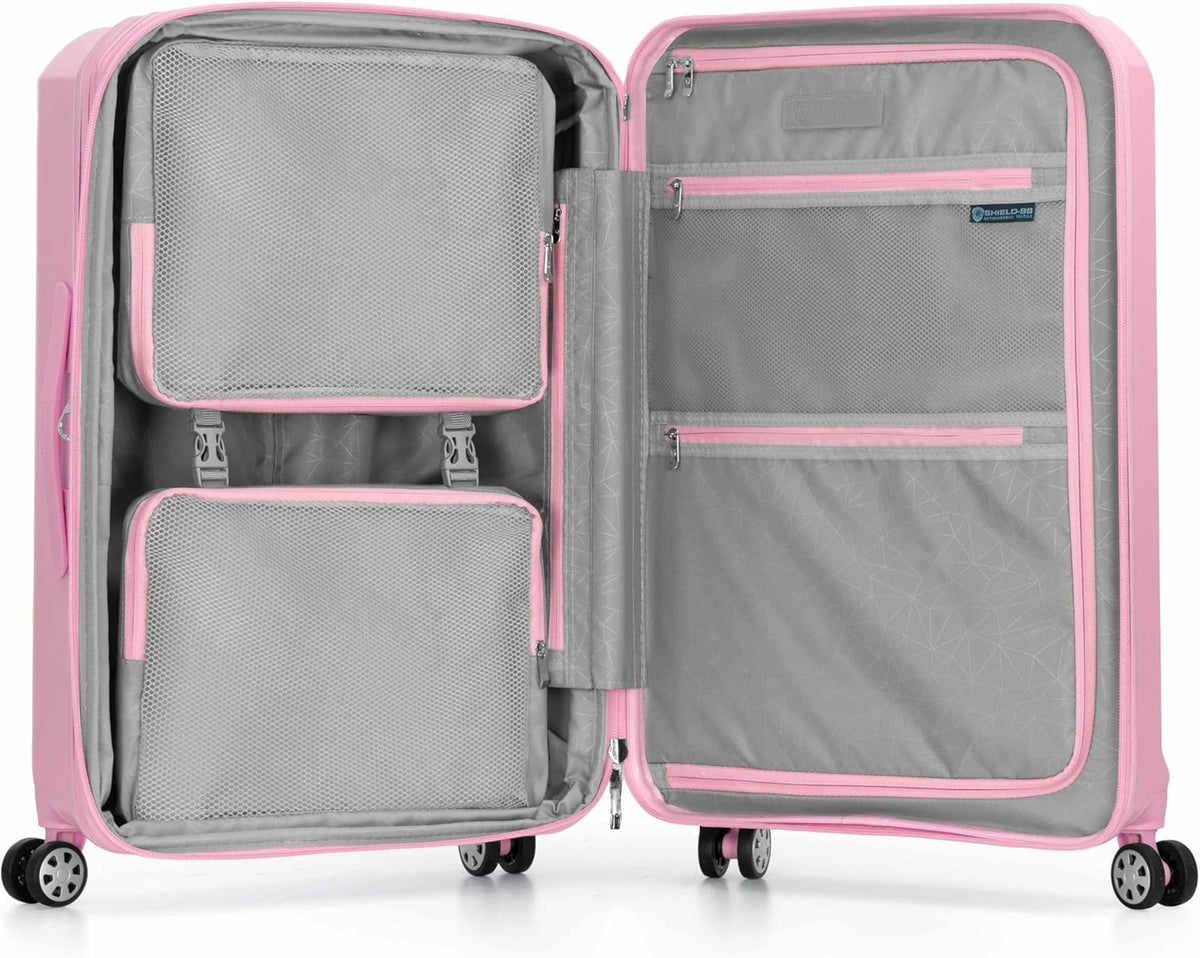 Pagosa Hardshell Expandable Luggage with Spinner Wheels, Black, 22-Inch Carry-on