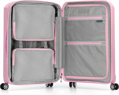 Pagosa Hardshell Expandable Luggage with Spinner Wheels, Black, 22-Inch Carry-on