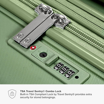 Pagosa Hardshell Expandable Luggage with Spinner Wheels, Black, 22-Inch Carry-on