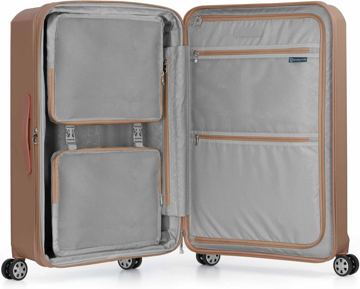 Pagosa Hardshell Expandable Luggage with Spinner Wheels, Black, 22-Inch Carry-on