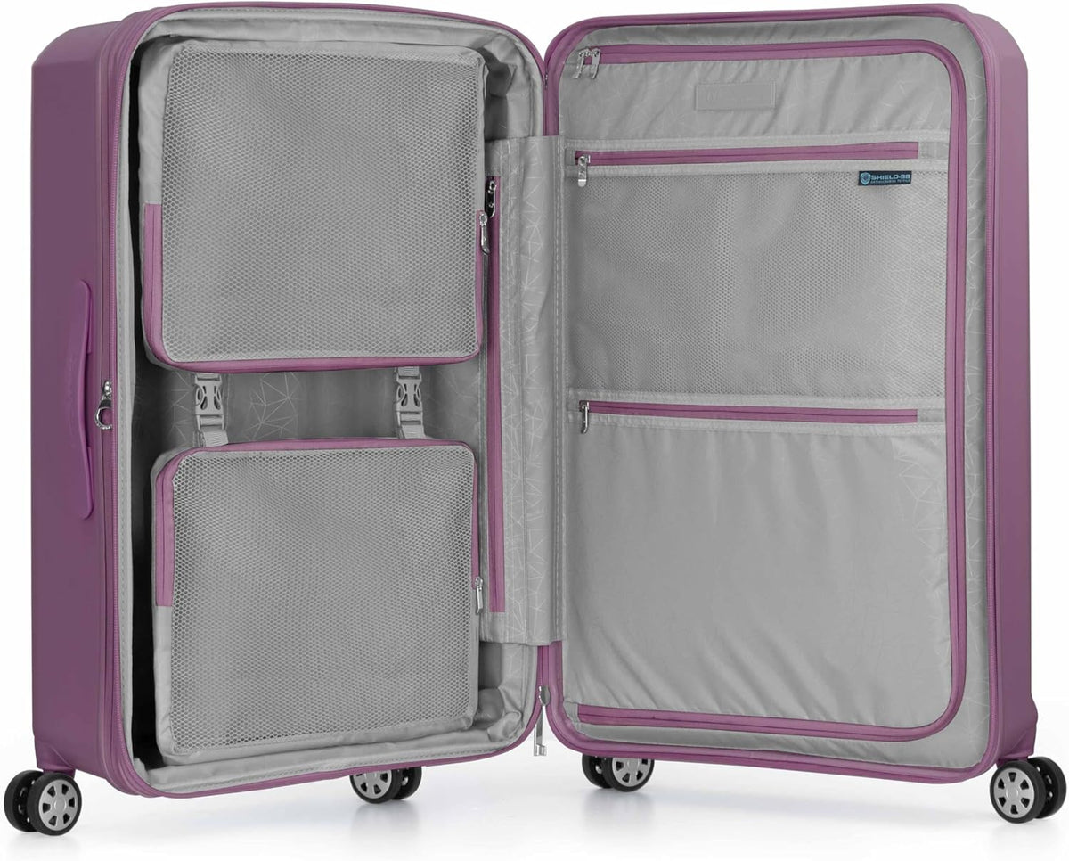 Pagosa Hardshell Expandable Luggage with Spinner Wheels, Black, 22-Inch Carry-on
