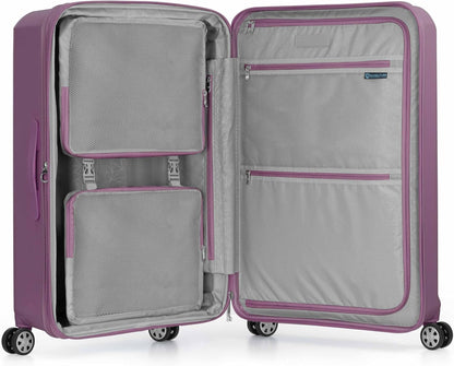 Pagosa Hardshell Expandable Luggage with Spinner Wheels, Black, 22-Inch Carry-on