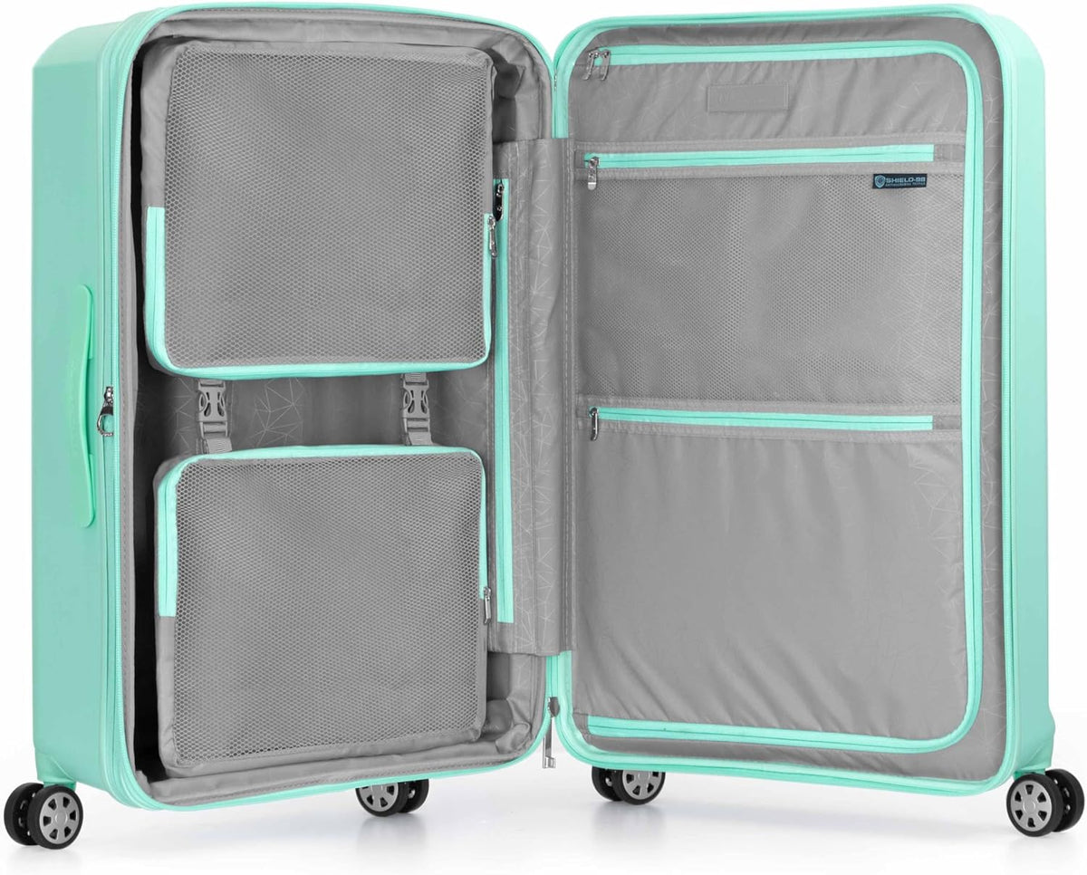 Pagosa Hardshell Expandable Luggage with Spinner Wheels, Black, 22-Inch Carry-on