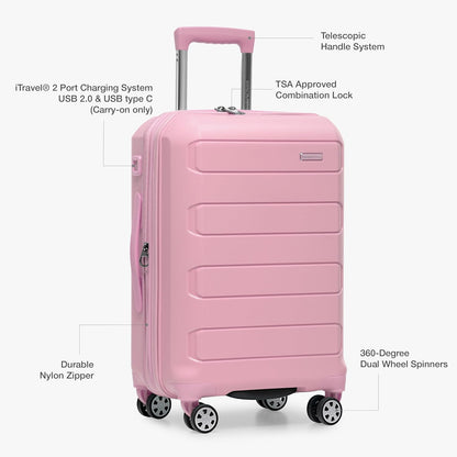 Pagosa Hardshell Expandable Luggage with Spinner Wheels, Black, 22-Inch Carry-on