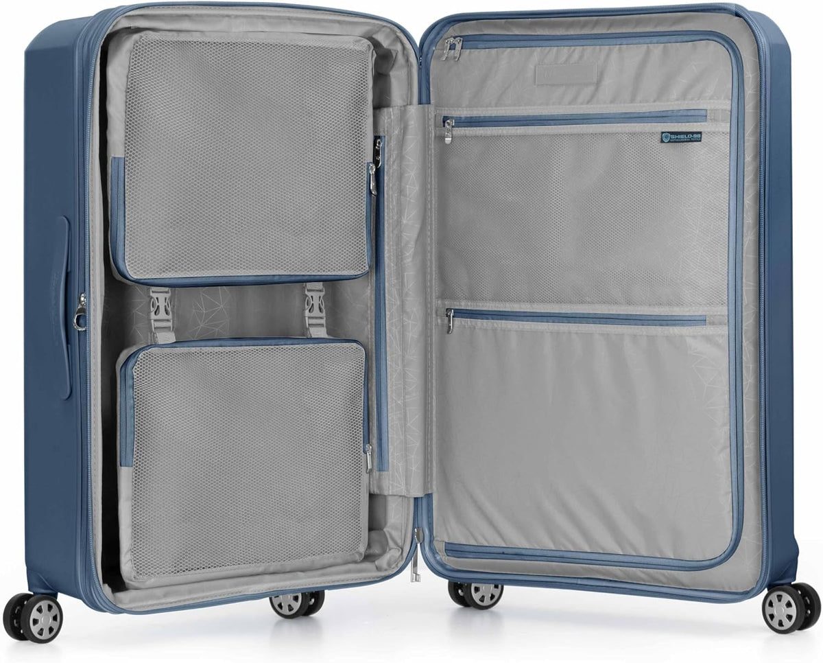 Pagosa Hardshell Expandable Luggage with Spinner Wheels, Black, 22-Inch Carry-on