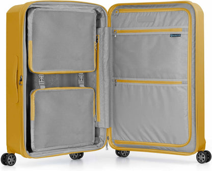 Pagosa Hardshell Expandable Luggage with Spinner Wheels, Black, 22-Inch Carry-on