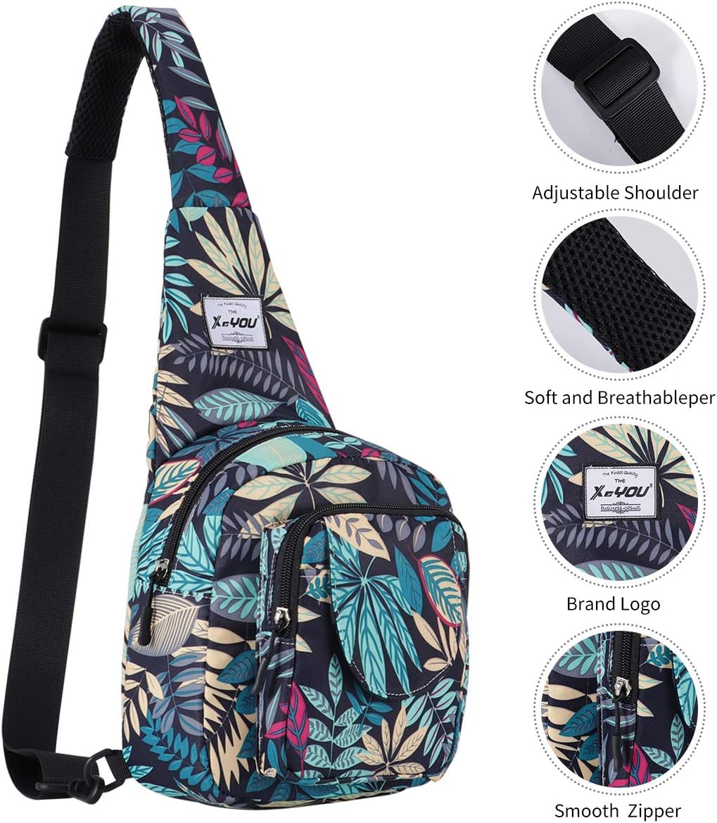 Small Sling Bags for Women Crossbody Backpack Hiking Travel Daypack Chest Bag Lightweight Shoulder Bag