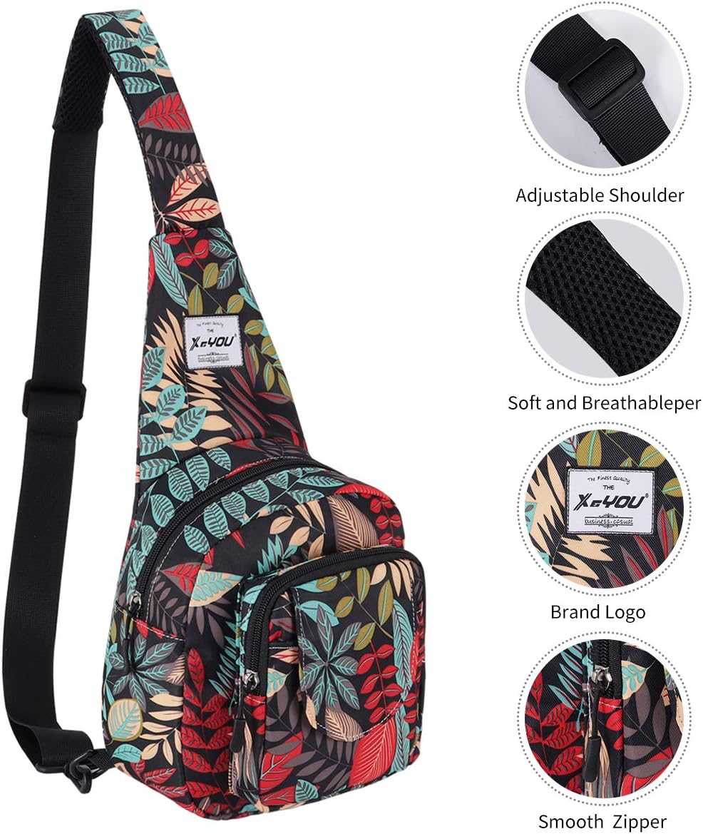 Small Sling Bags for Women Crossbody Backpack Hiking Travel Daypack Chest Bag Lightweight Shoulder Bag