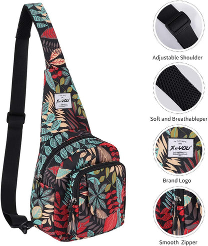 Small Sling Bags for Women Crossbody Backpack Hiking Travel Daypack Chest Bag Lightweight Shoulder Bag