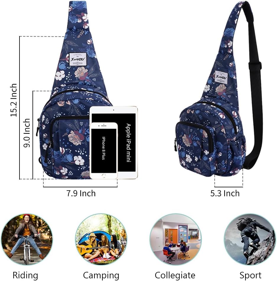 Small Sling Bags for Women Crossbody Backpack Hiking Travel Daypack Chest Bag Lightweight Shoulder Bag